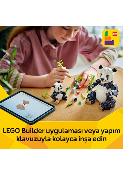 LEGO® Creator 3’ü 1 Arada Vahşi Hayvanlar: Panda Ailesi 31165 - 8 Yaş ve Üzeri Çocuklar için Yaratıcı Oyuncak Yapım Seti (626 Parça)