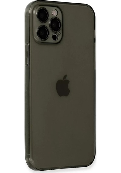 Newface Apple İphone 12 Pro Max Kılıf Fly Lens Silikon - Siyah