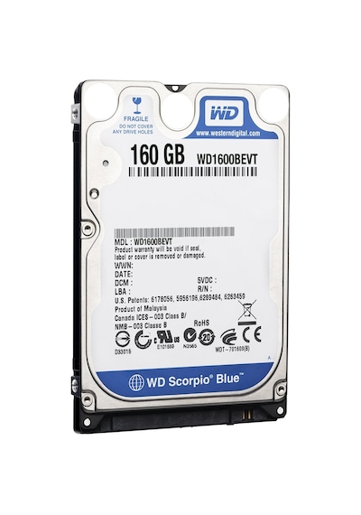 WD WD1600BEVT 160 GB 5400 RPM 8 MB 2.5" HDD