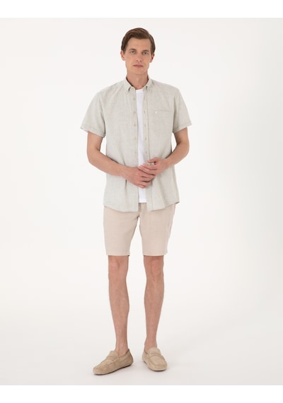 Pierre Cardin Erkek Çağla Gömlek Kısa Kollu 50303287-vr016 Çağla