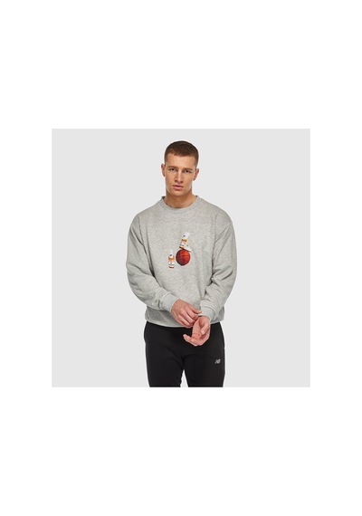 New Balance Mnc3411 Gri Erkek Sweatshirt Gri