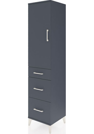 Hyperion Dolap Tek Raflı 3 Çekmeceli Tek Askılı 44x44x195 Antrasit-antrasit Antrasit Hyperion Dolap Tek Raflı 3 Çekmeceli Tek Askılı 44x44x195 Antrasit-antrasit Antrasit
