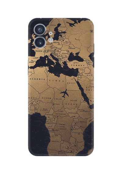 Nothing Phone 2 Kılıf Silikon Desen Özel Seri Map Planet 1656