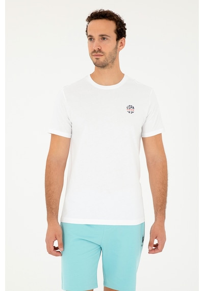 U.S. Polo Assn. Erkek Regular Fit Bisiklet Yaka Beyaz Tişört 50294329-VR013