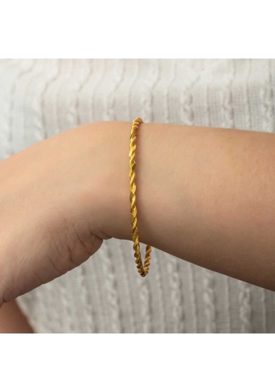 Casera's Gümüş Gold İkili Burgu Kadın Bilezik Csr2185707 Gümüş
