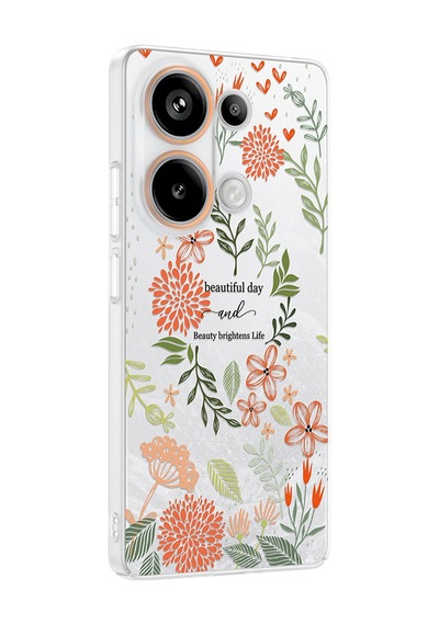 Redmi Note 13 Pro 4g Kılıf Kamera Korumalı Desenli Zore Klip Kapak - Beautiful -