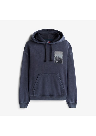 Tommy Hilfiger 90s Back Photo Print Erkek Lacivert Sweatshirt Dm0dm22090 Lacivert