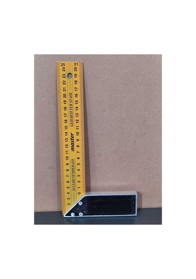25 Cm Paslanmaz Çelik Marangoz Ve Tesviyeci Gönyesi 90' Dik Açı Ölçülü Dayanıklı Gönye Sarı Sarı
