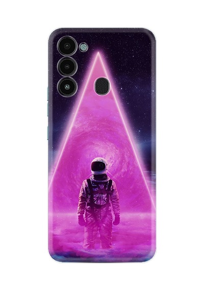 Tecno Spark 8c Kılıf Resimli Desenli Silikon Platinium Series Astro Purple 1890