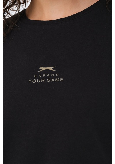 Slazenger Vıraj 2 Li Set Kadın Tişört Ekru - Siyah