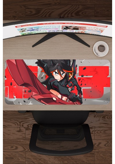 Kill La Kill Kaymaz Dikişli Kauçuk Oyuncu Mousepad V1 - 70x30 Xl Gaming Mouse Pad Fare Altlığı