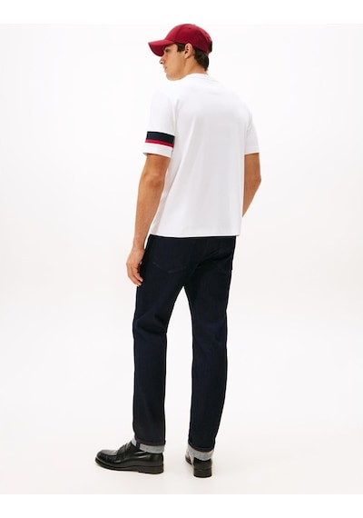 Tommy Hilfiger Erkek Insert T-shirt Beyaz