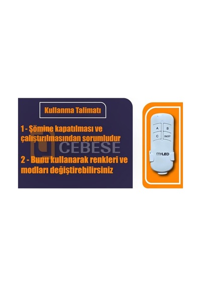 Dekoratif Elektrikli Yapay Şömine - 100x31.5x16.5 Cm - Farklı Renk Modları,kumandalı, Bluetooth Ses