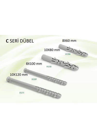 Plastik Dübel- Plastic Anchor 10 Lu-19X60 MM-A Seri