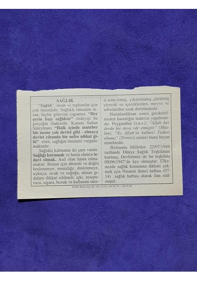 7 Nisan 2002 Takvim Yaprağı - Nostalji Koleksiyonluk Takvim Yaprağı
