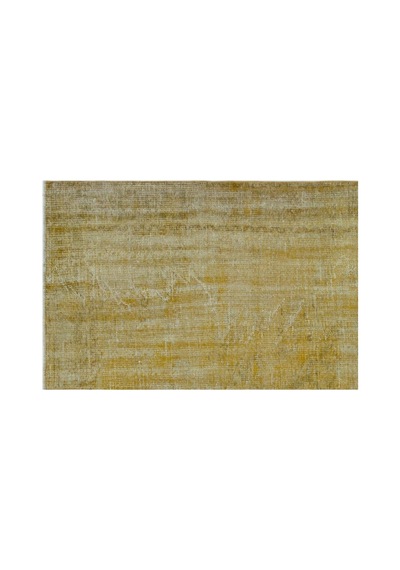 El Dokuması Vintage Yün-pamuk Sarı Halı 24299 193 X 280 Cm