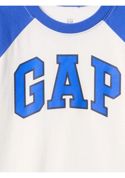 Erkek Bebek Gap Logo T-shirt Kırık Beyaz-5982 Krem