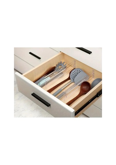 Şura Mutfak Çekmece Düzenleyici Organizer, Şeffaf, 3 Parça, Çekmece İçi Düzenleme, Plastik, Modüler Bölmeli Sku: Smgstk5d7951759a 100