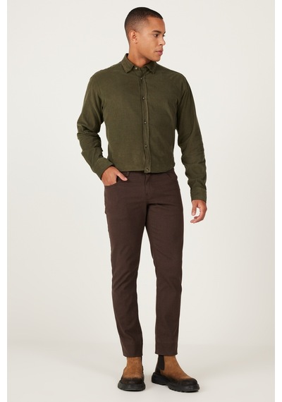 AC&Co / Altınyıldız Classics Erkek Kahverengı Slim Fit Dar Kesim 5 Cepli Desenli Esnek Pantolon Kahverengi AC&Co / Altınyıldız Classics Erkek Kahverengı Slim Fit Dar Kesim 5 Cepli Desenli Esnek Pantolon Kahverengi