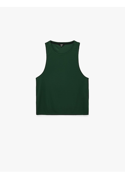Koton Rahat Kalıp Kolsuz Bisiklet Yaka Basic Spor Atlet Yeşil 6sam30007nk