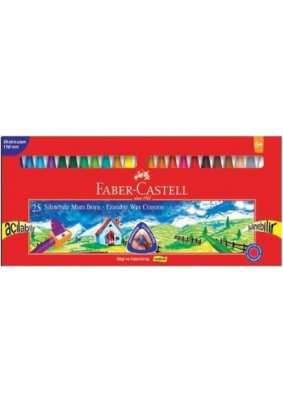 Faber-castell Pastel Boya Silinebilir Wax 25 Renk Çok Renkli