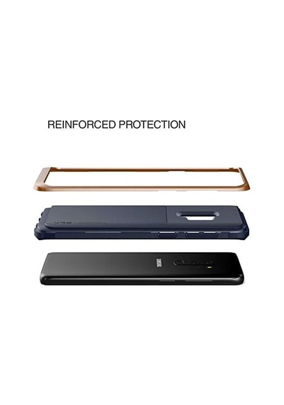 Vrs92020 Galaxy S9 Plus High Pro Shield Kılıf, Arka Kapak Indigo Blush Gold 50 x 22