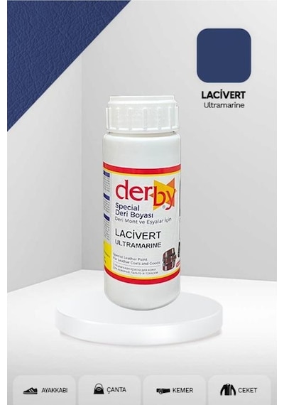 Derby Deri - Mont - Çanta - Kemer - Cüzdan Yenileme Boyası 100 ML - Lacivert