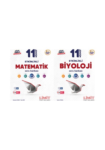 Limit 2027 11. Sınıf Matematik + Biyoloji Soru Bankası Seti 2 Kitap Maarif Model