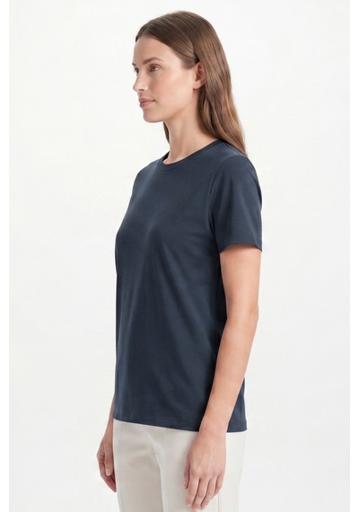 Goffra Kadın Vision Bisiklet Yaka Premium Kalite Yoğun Dokulu Pamuklu T-shirt Lacivert W101-r0220-07 Goffra Kadın Vision Bisiklet Yaka Premium Kalite Yoğun Dokulu Pamuklu T-shirt Lacivert W101-r0220-07