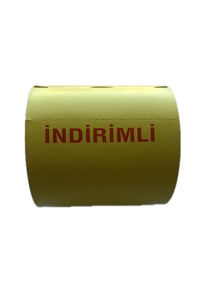 100x135 Termal Karton Sarı İndirim Etiketi 250 Adet Diğer