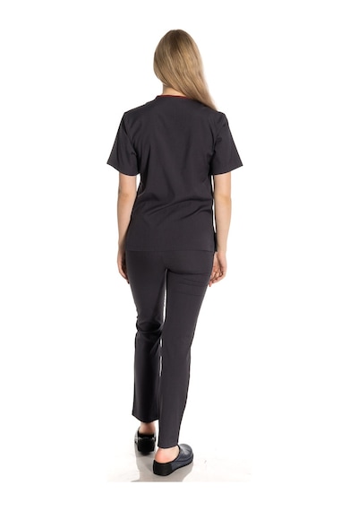 Unisex Likralı Antrasit Scrubs