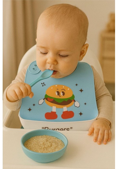 Silikon Bebek Mama Önlüğü Çocuk Mama Önlük Leke Tutmaz Yıkanabilir 762203857