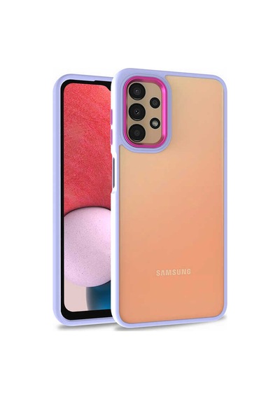 Zore Samsung Galaxy Uyumlu A53 5g Kılıf Omsy Flora Kapak - Lila