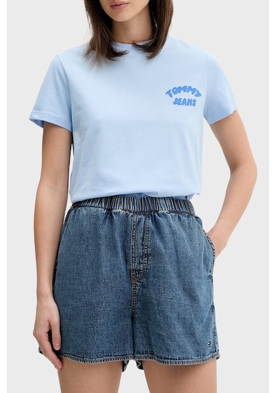 Tommy Jeans Pamuklu Baskılı Regular Fit Bisiklet Yaka T Shirt Bayan T Shirt Dw0dw22310 C1t Mavi Tommy Jeans Pamuklu Baskılı Regular Fit Bisiklet Yaka T Shirt Bayan T Shirt Dw0dw22310 C1t Mavi