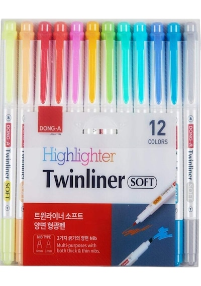 Çantalimanı-Dong-A Twinliner Soft Fosforlu Kalem Çift Taraflı 12'li