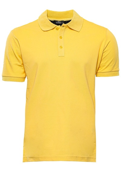Polo Yaka Oxford Sarı T-shirt Wessi Sarı