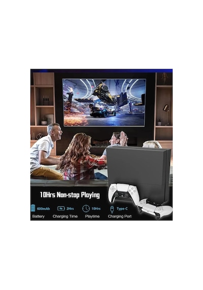 P4 Plus Bluetooth Titreşimli Ps4/ps5 Pc Telefon Joystick Kablosuz Oyun Kolu Siyah Diğer