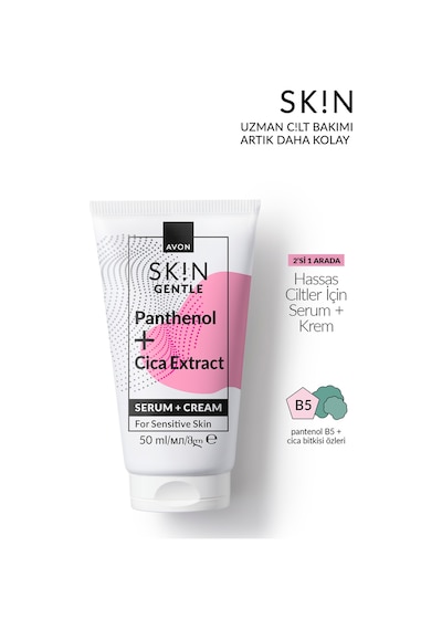 Avon Skin Gentle Hassas Ciltler İçin Serum + Krem 50 ML