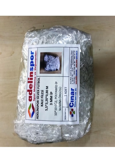 Adelinspor Silver Futbol Kale Filesi 5.5x2.20x0.8 M Çok Renkli
