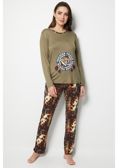 Doremi Bayan Pijama Takımı Haki