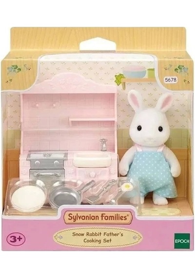 5678 Sylvanian Families Kar Tavşanı Babanın Yemek Pişirme Seti +3 Yaş