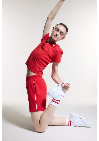 Defacto Standart Fıt Sporcu Kısa Paça Modal Şort H7193ax26smrd79 Kırmızı-rd79