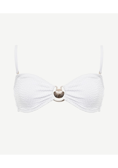 Yargıcı Yaka Detaylı Bikini Üst 25ykbw1019b 002 Beyaz