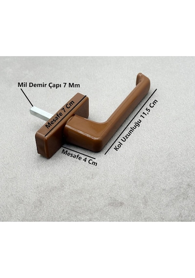 Kademeli Pvc Pimapen Kapı Ve Pencere Kolu Açık Meşe 4 Adet