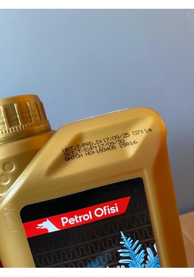2 Adet Petrol Ofisi Organik Kırmızı Renk 1 Litre Konsantre Antifriz 09/2025 Üretim 2 Adet Kırmızı
