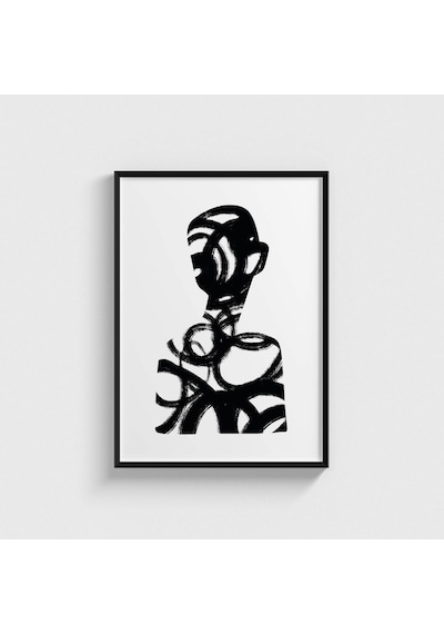 Human V1 Tablo Çerçeveli Poster Duvar Dekorasyonu Siyah Çerçeveli Tablo Siyah Çerçeveli Tablo Dn11d111sıyah