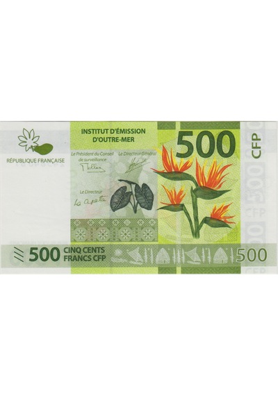 Fransa Pasifik Toprakları 500 Frank Cfp 2019 Çil.