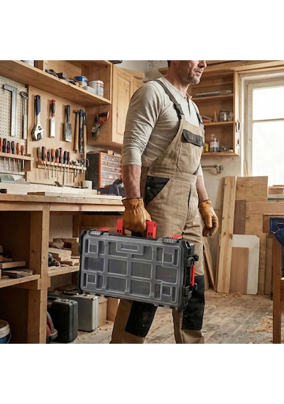 Workpro Wp283029 24lt 12 Gözlü Şeffaf Kapaklı İstiflenebilir 56x35x12,5cm Profesyonel Organizer Takı