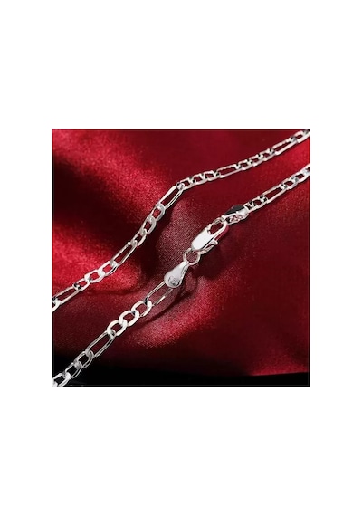 Kolye 925 Ayar Kadın Erkek Unisex Figaro Gümüş Kaplama Zincir Diğer 14087135