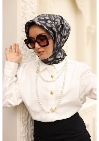 Silk Home Twill İpek Eşarp 11451-35 Füme